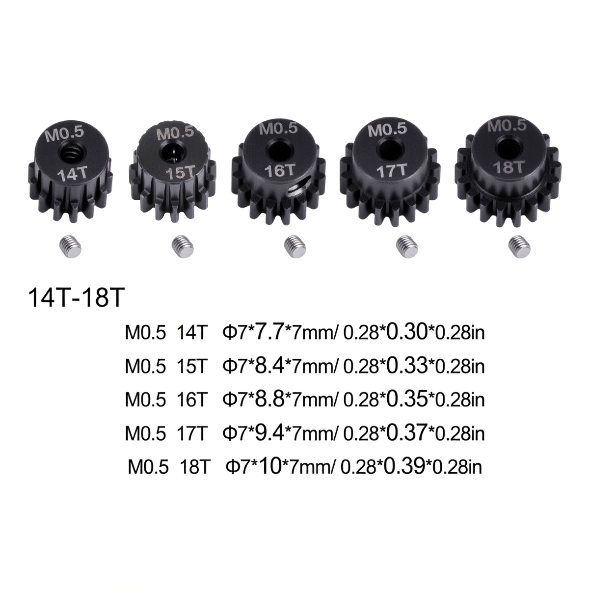 M0.5 2mm シャフト 14T-18T メタルピニオンギ - Rc Hobby Shops のレビューと価格